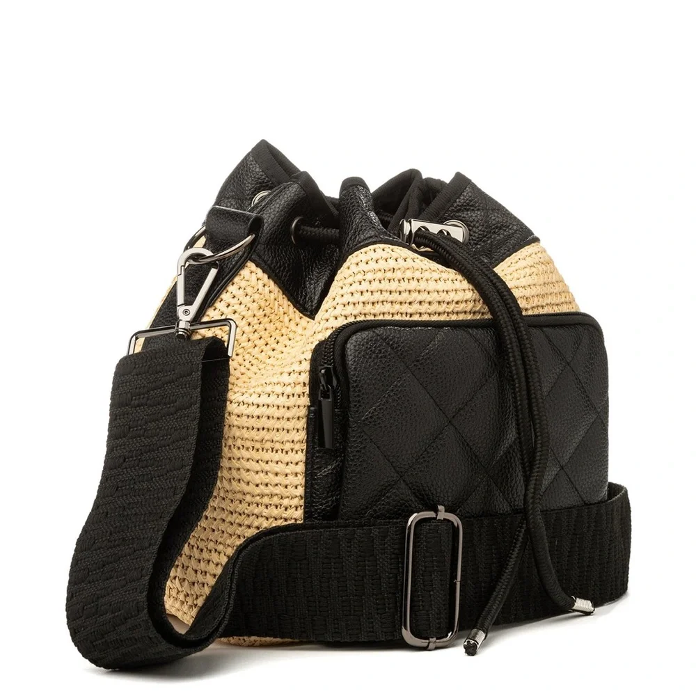 Lindsey Raffia Bucket Bag - Picture 2 of 8